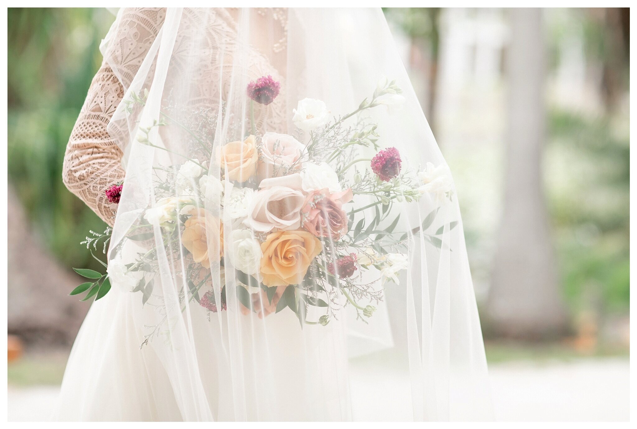 Veil and Wedding Bouquet